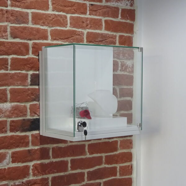 Weiße Wandvitrine PUR-108 | Für Juweliere