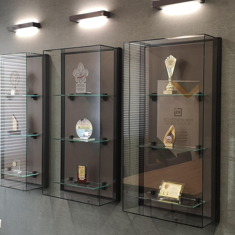 Ganzglas-Wandvitrine Hochformat PUR-159